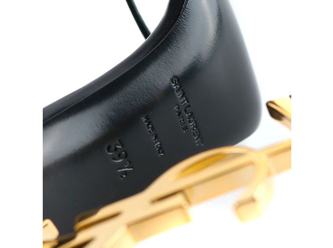 SAINT LAURENT - Sandali Opyum in pelle nera (taglia 39,5) Nero - vista 7