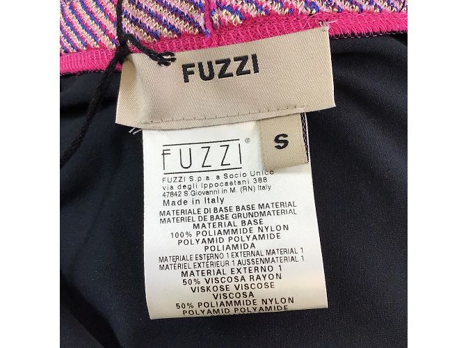 Fuzzi Preto / Vestido midi de malha rosa com mangas compridas e decote em V - vista 4