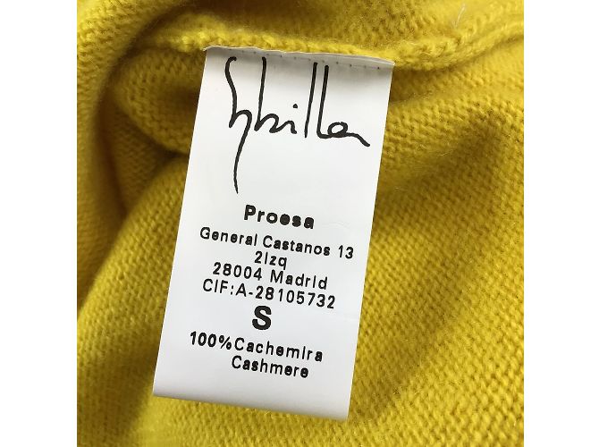 Langärmliger Rollkragenpullover aus Kaschmirstrick von Sybilla in Gelb - Ansicht 5