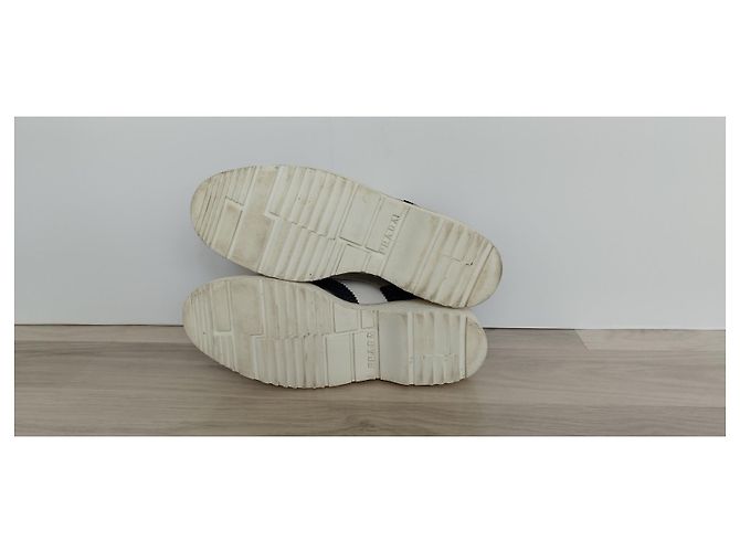 Sapatos de amarrar Prada em couro branco e marinho Multicor - vista 10
