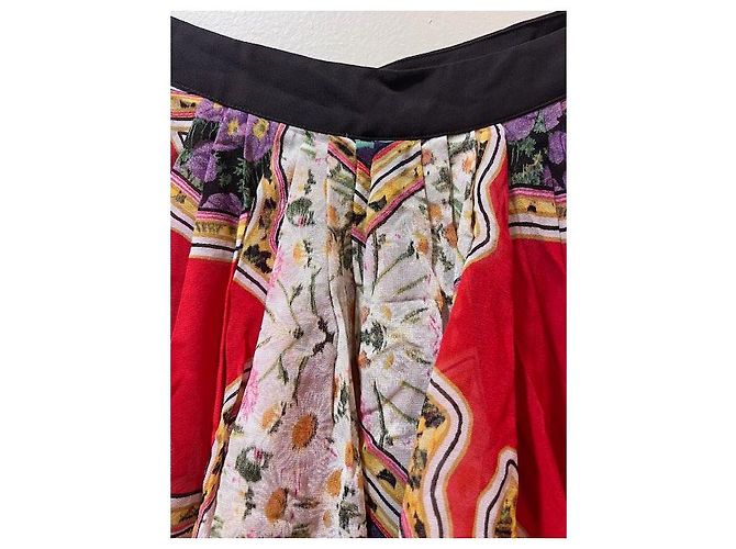 Jupe volantée en soie multicolore Roberto Cavalli - vista 3