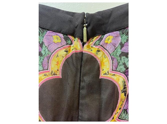 Jupe volantée en soie multicolore Roberto Cavalli - vista 5