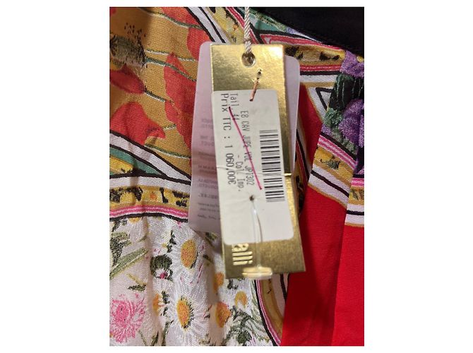 Jupe volantée en soie multicolore Roberto Cavalli - vista 8