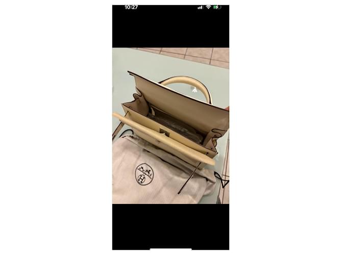 Hermès Kelly 28 Epsom2 Nata Bianco sporco - vista 4