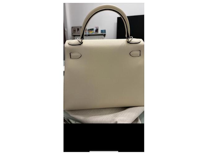 Hermès Kelly 28 Epsom2 Nata Bianco sporco - vista 5