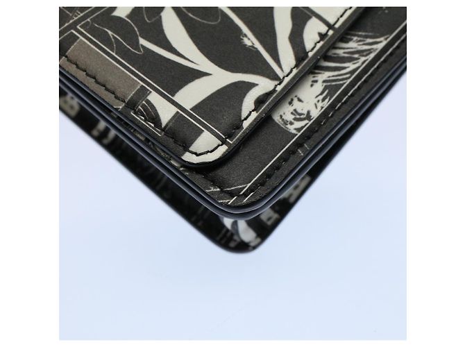 PRADA VITELLO COMICS Clutch Bag Leder Schwarz Weiß Auth 56942 - Ansicht 16