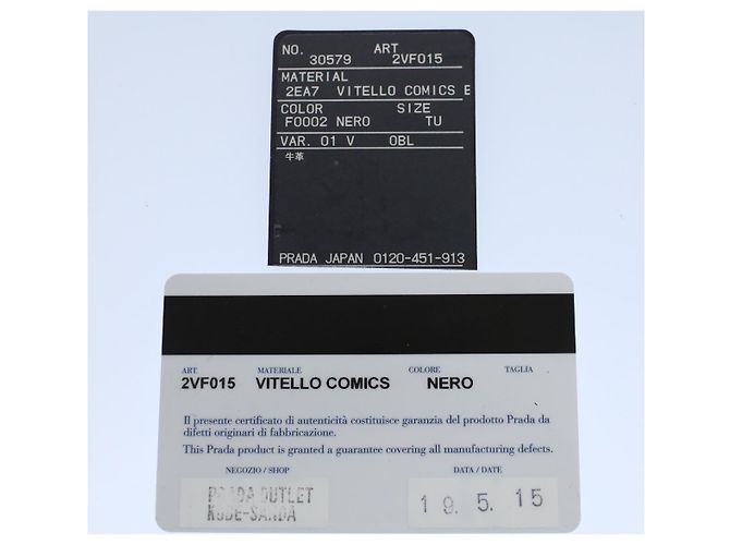 PRADA VITELLO COMICS Clutch Bag Leder Schwarz Weiß Auth 56942 - Ansicht 25