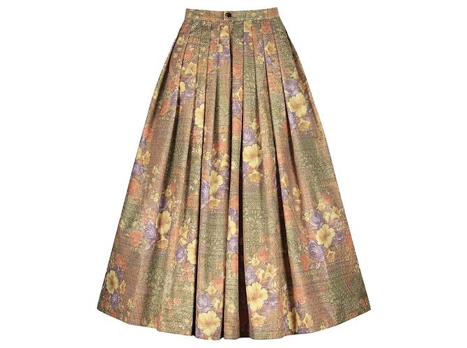 Autre Marque Monique Singh, Gonna lunga da sera in jacquard floreale Multicolore - vista 2