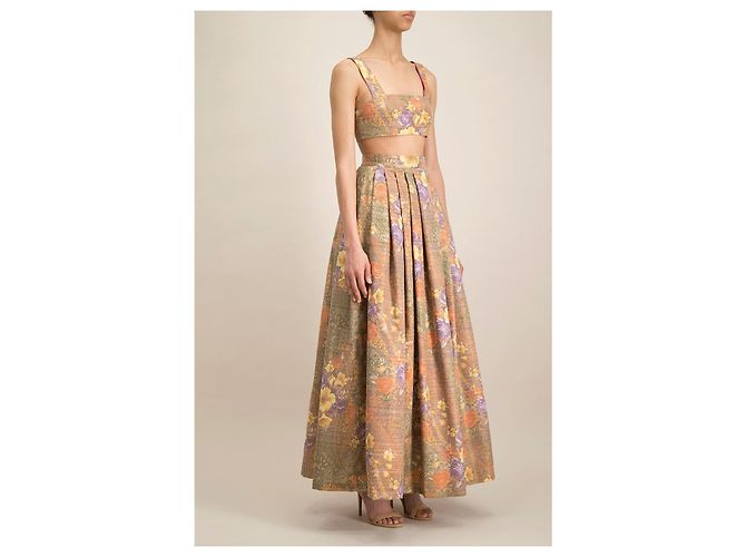 Autre Marque Monique Singh, Gonna lunga da sera in jacquard floreale Multicolore - vista 4