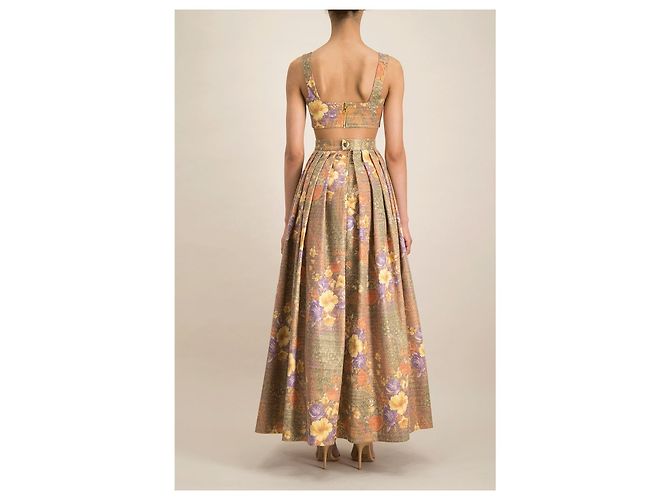 Autre Marque Monique Singh, Gonna lunga da sera in jacquard floreale Multicolore - vista 5