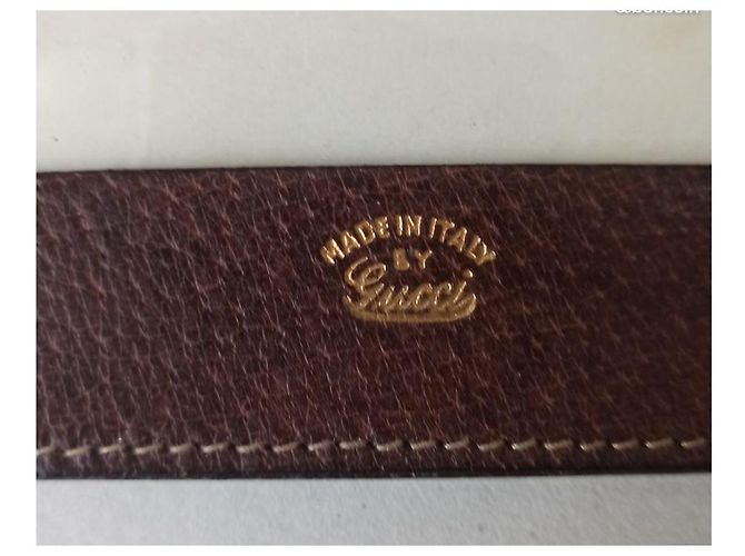 Gucci photo holder brown leather Dark brown - view 3
