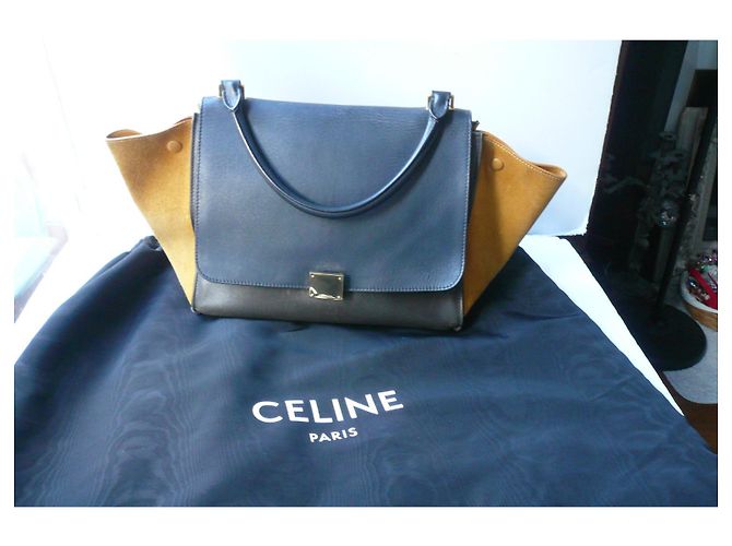 Trapèze Céline CELINE Correct tricolor two-material trapeze bag - view 2