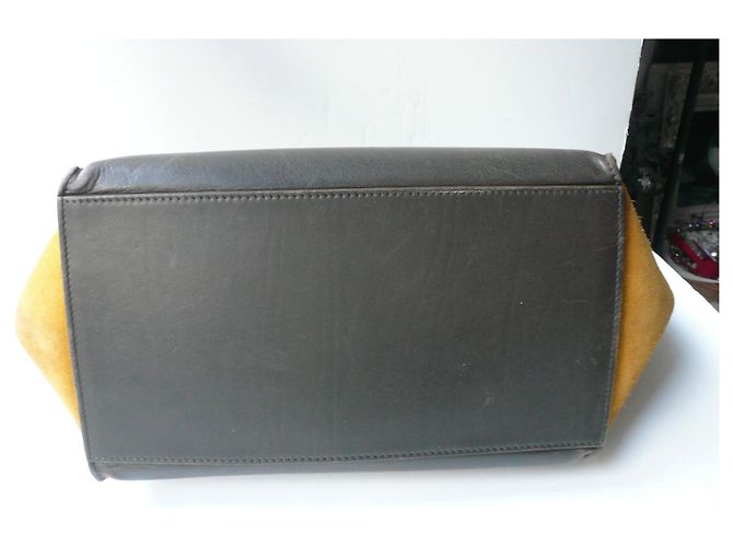Trapèze Céline CELINE Correct tricolor two-material trapeze bag - view 4