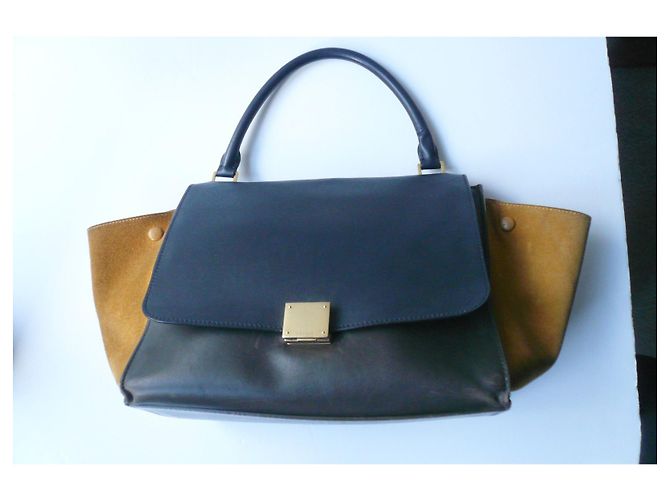 Trapèze Céline CELINE Correct tricolor two-material trapeze bag - view 7
