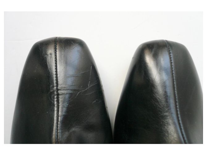 Hermès HERMES Stivaletti miele Pelle di vitello nera buone condizioni T40,5 IT Nero - vista 8