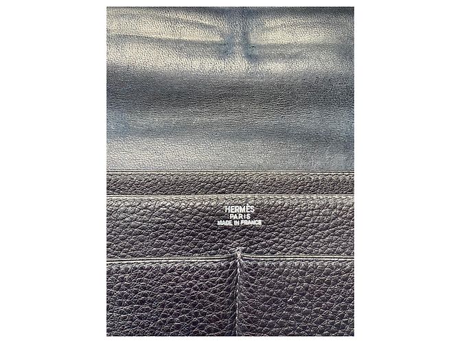 Cartera Hermès Dogon Duo de Cuero Togo Azul Oscuro - vista 10