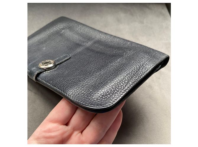 Cartera Hermès Dogon Duo de Cuero Togo Azul Oscuro - vista 5