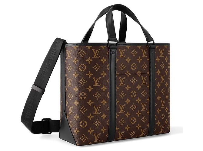 Louis Vuitton Tote Week-end PM Macassar Marrone - vista 2
