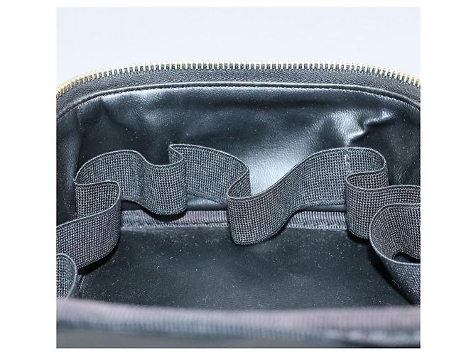 Neceser CHANEL Vanity Charol Negro CC Auth yb378 - vista 21