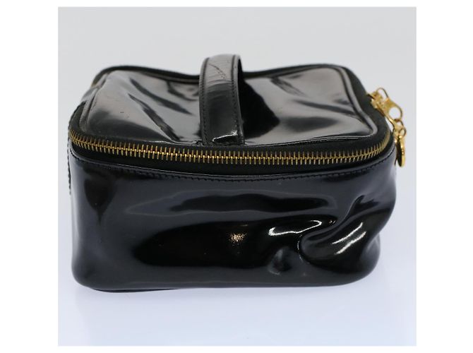 Neceser CHANEL Vanity Charol Negro CC Auth yb378 - vista 3