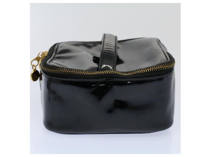 Neceser CHANEL Vanity Charol Negro CC Auth yb378 - vista 4