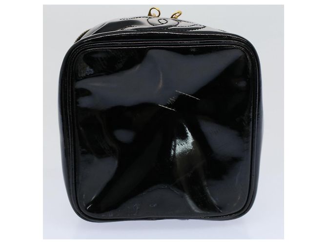 Neceser CHANEL Vanity Charol Negro CC Auth yb378 - vista 5