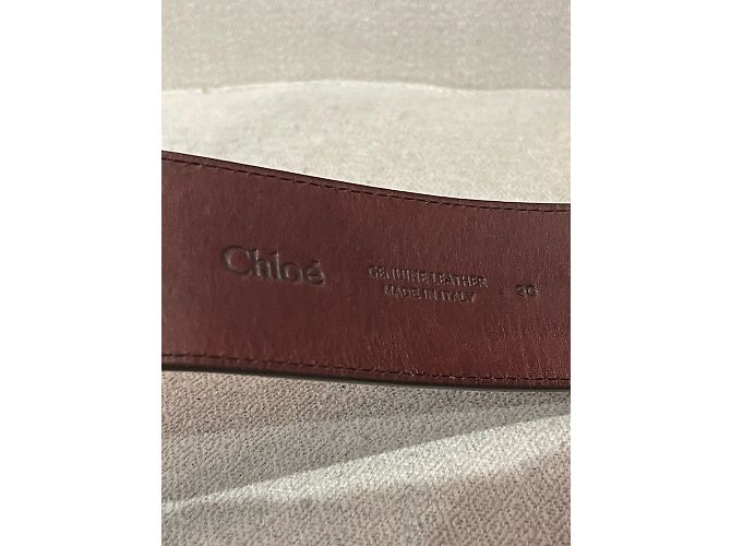 Chloé CHLOE Gürtel T.cm 90 aus Leder Braun - Ansicht 3