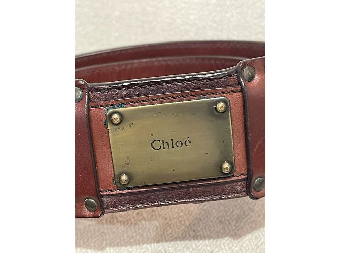 Chloé CHLOE Gürtel T.cm 90 aus Leder Braun - Ansicht 4
