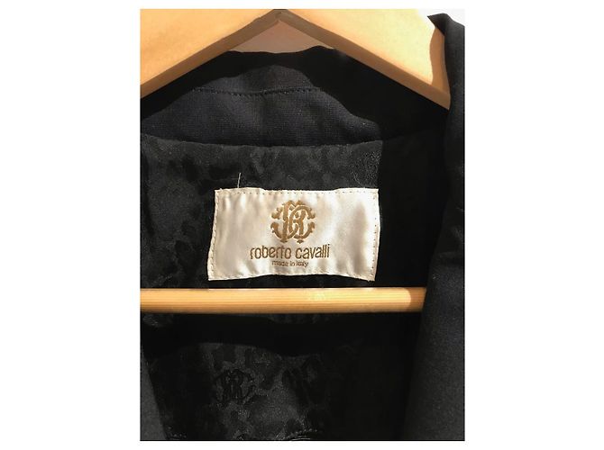 ROBERTO CAVALLI Jacken T.IT 38 Wolle Schwarz - Ansicht 3