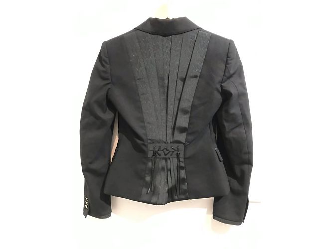 ROBERTO CAVALLI Jacken T.IT 38 Wolle Schwarz - Ansicht 4