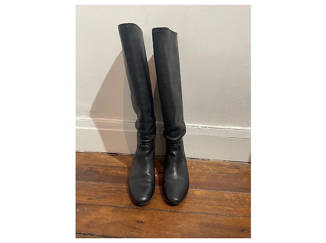 Botas LANVIN T.EU 36 Cuero Negro - vista 2