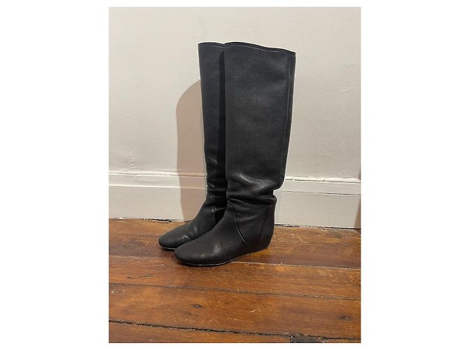 Botas LANVIN T.EU 36 Cuero Negro - vista 3