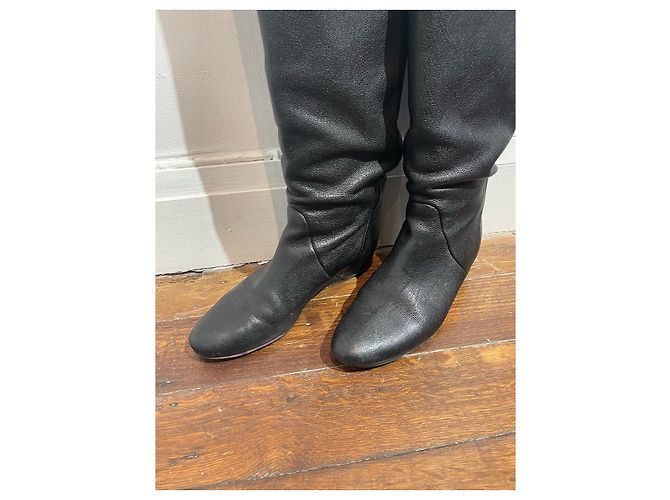 Botas LANVIN T.EU 36 Cuero Negro - vista 4