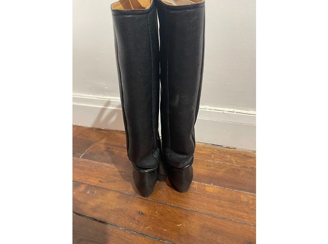 Botas LANVIN T.EU 36 Cuero Negro - vista 5