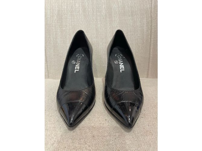 CHANEL Absätze T.EU 36.5 Leder Schwarz - Ansicht 2