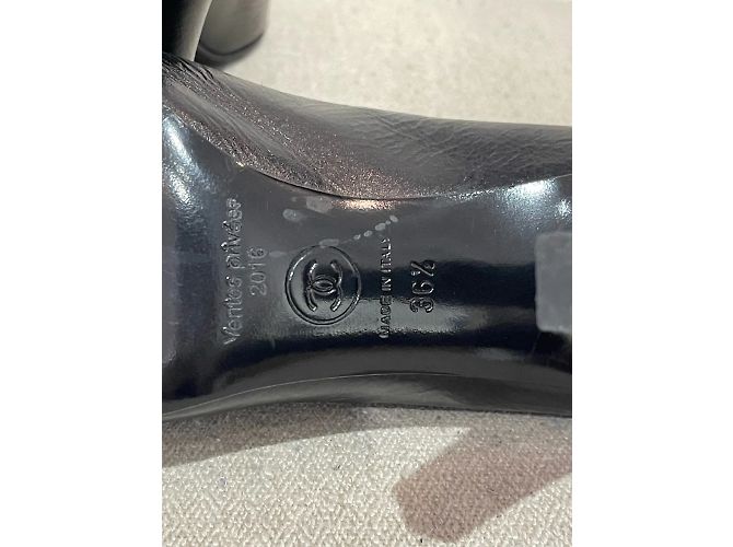 CHANEL Absätze T.EU 36.5 Leder Schwarz - Ansicht 6
