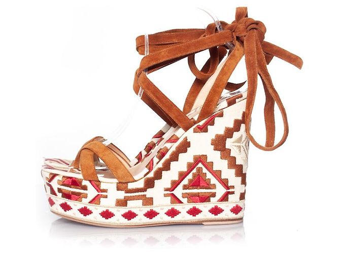 Gianvito Rossi, Zeppa Cheyenne Marrone - vista 2