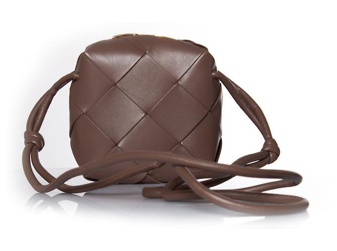 Bottega Veneta, Mini Cassette Camera Bag Marrone - vista 2