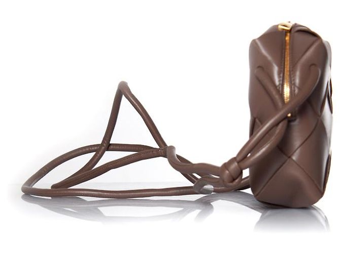 Bottega Veneta, Mini Cassette Camera Bag Marrone - vista 6