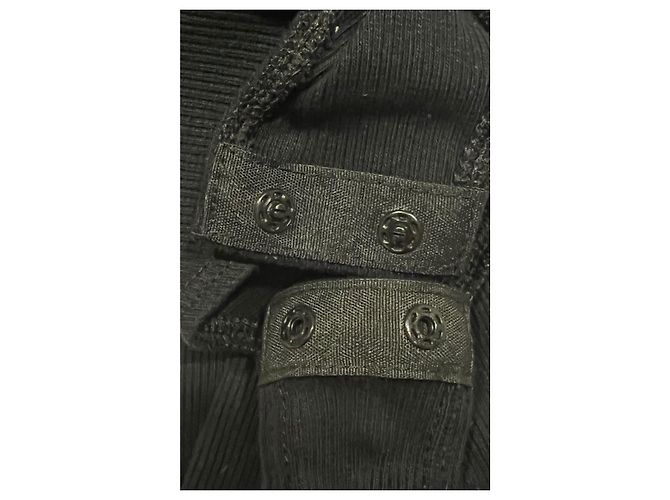 Body Asos Negro de Cuello Alto Sin Mangas Algodón Talla 36 - vista 4