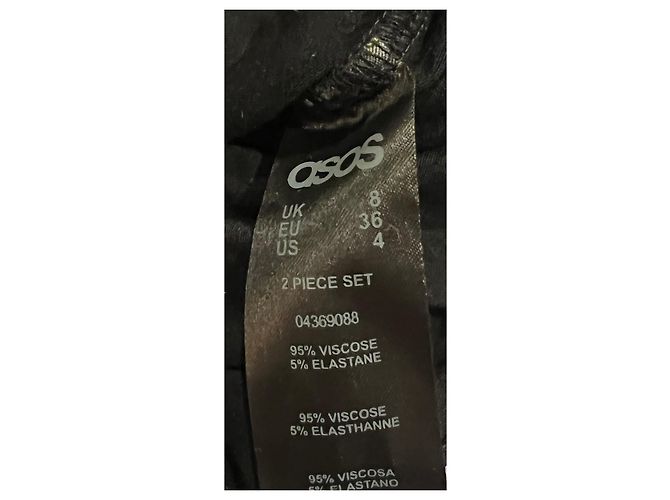 Asos Bodysuit Set Schwarz Weiß Kurzarm Größe 36 Mehrfarben - Ansicht 4