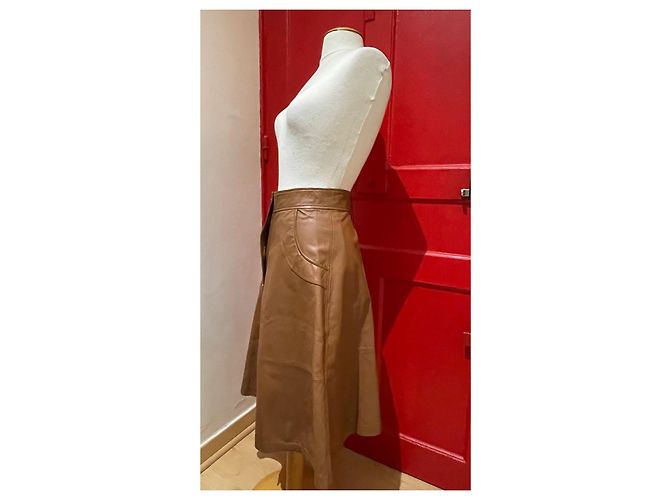 Falda de piel de cordero Soeur Camel Camello - vista 2