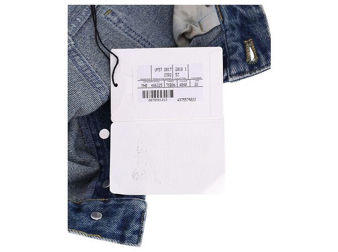Jeans Balenciaga Slim Fit Distressed in cotone Blu - vista 5