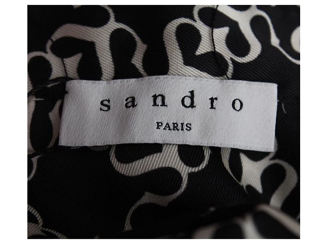 Camisa estampada Sandro de poliéster reciclado negro - vista 4