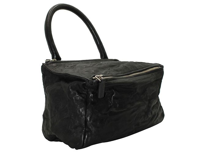Bolsa média Givenchy Pandora em couro preto - vista 4