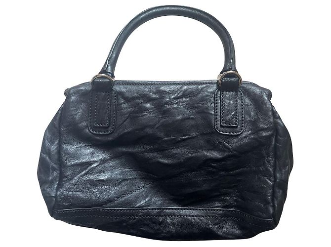 Bolsa média Givenchy Pandora em couro preto - vista 8