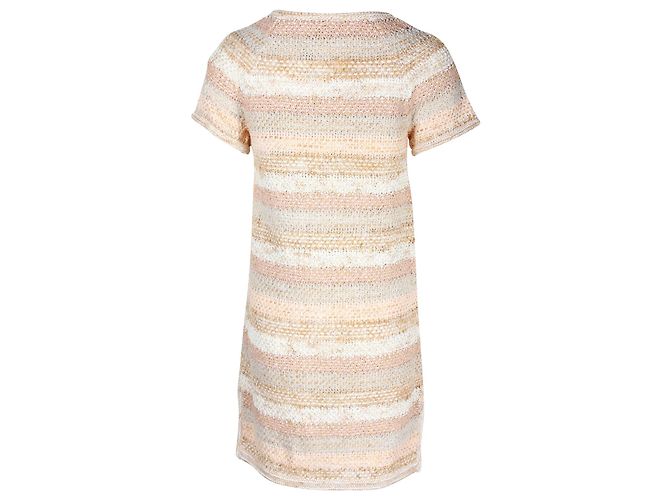 Timeless Mini abito Chanel in maglia a righe in cotone multicolore - vista 3