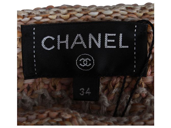 Timeless Mini abito Chanel in maglia a righe in cotone multicolore - vista 4