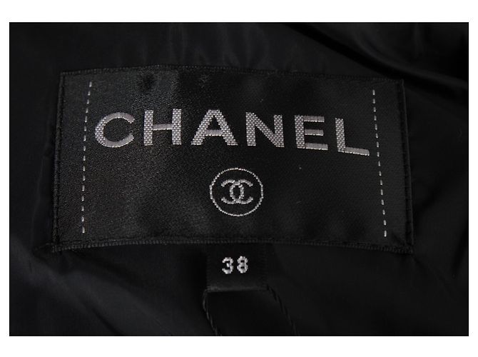 Chanel Trimmed Quilted Puffer Jacket in Black Polyamide - view 4
