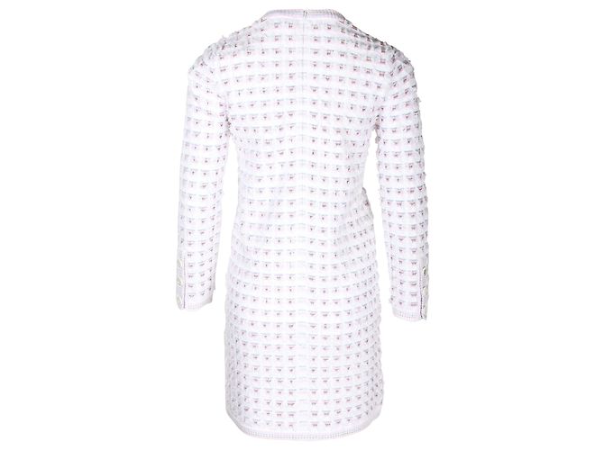 Strukturiertes Chanel-Strickkleid aus hellrosa Baumwolle - Ansicht 3